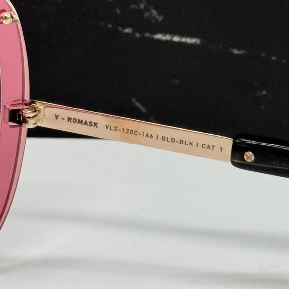 NEW VALENTINO V-ROMASK PINK SHIELD SUNGLASSES VALENTINO VLS-120C - Picture 9 of 10